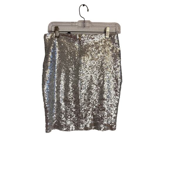 Lulus Women’s XL Silver Sequin Skirt – Mini, Fully Lined - Picture 3 of 7